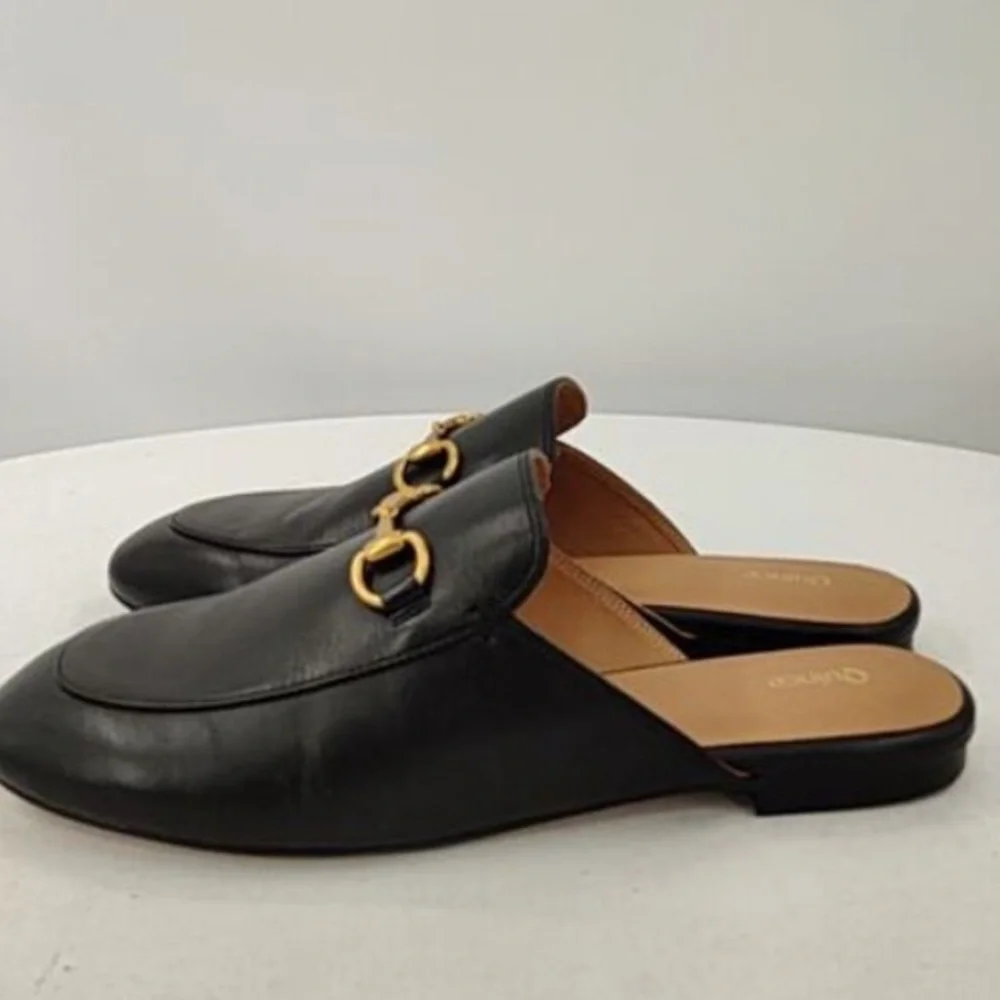 Quince Black Leather Horsebit Mule - Picture 2 of 3